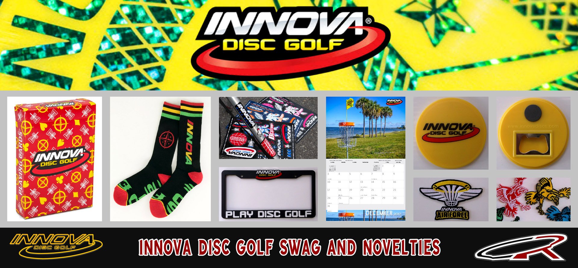 Innova Disc Golf Swag Page Hero Banner.