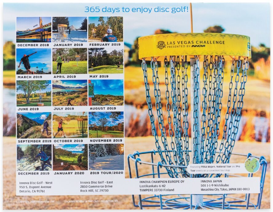 Innova Disc Golf Calendar Chain Reaction Disc Golf