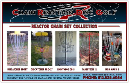 Chain Reaction Disc Golf Inner Chain Set Feature Banner.