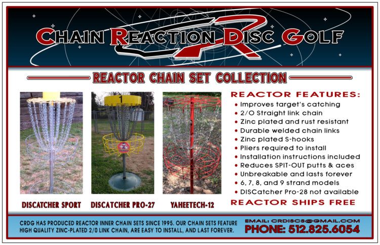 Chain Reaction Disc Golf Inner Chain Set Feature Banner.