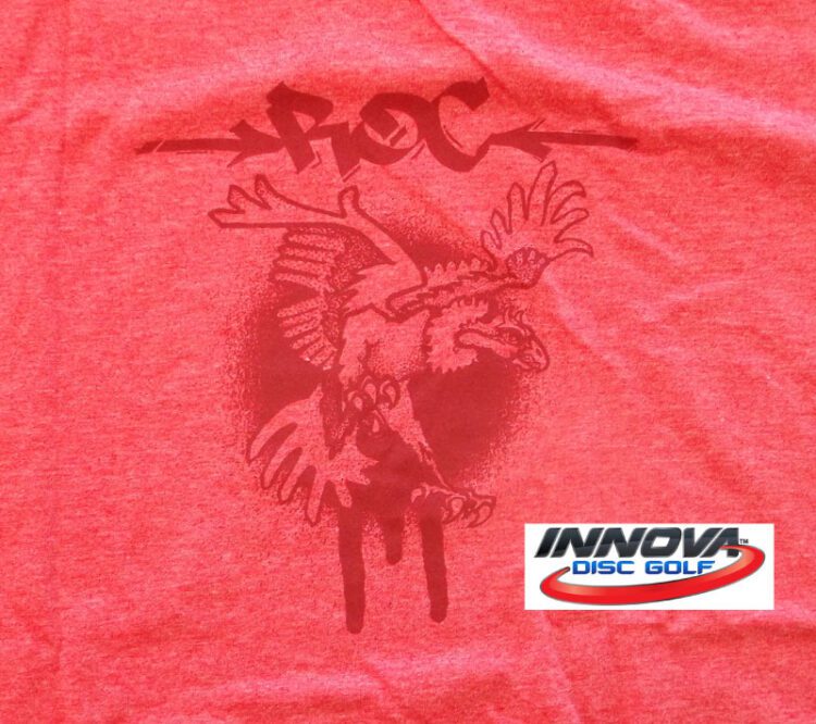 Innova Roc Tee Shirt red logo front