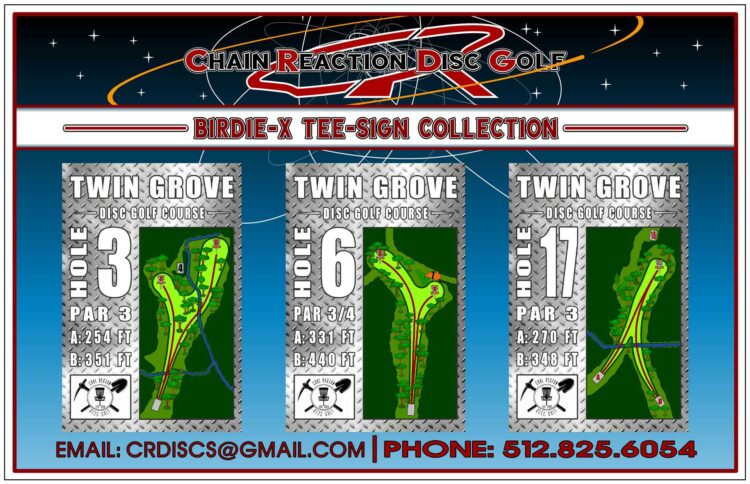 Chain Reaction Disc Golf Birdie-X Tee Sign Hero Banner