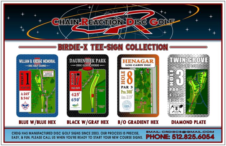 Chain Reaction Disc Golf Birdie-X Tee Sign Feature Banner