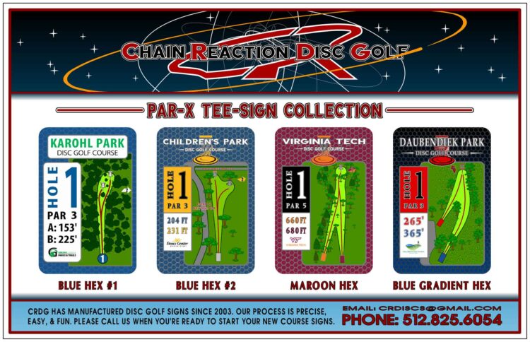 Chain Reaction Disc Golf Par-X Tee Sign Feature Banner-2