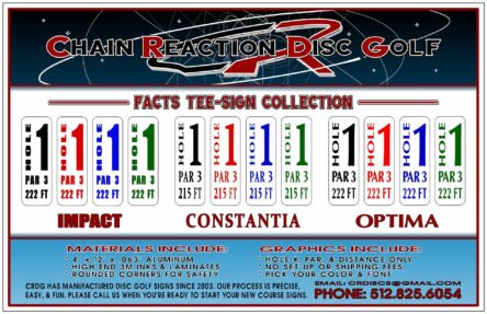 Chain Reaction Disc Golf Facts Tee Sign Feature Banner 1