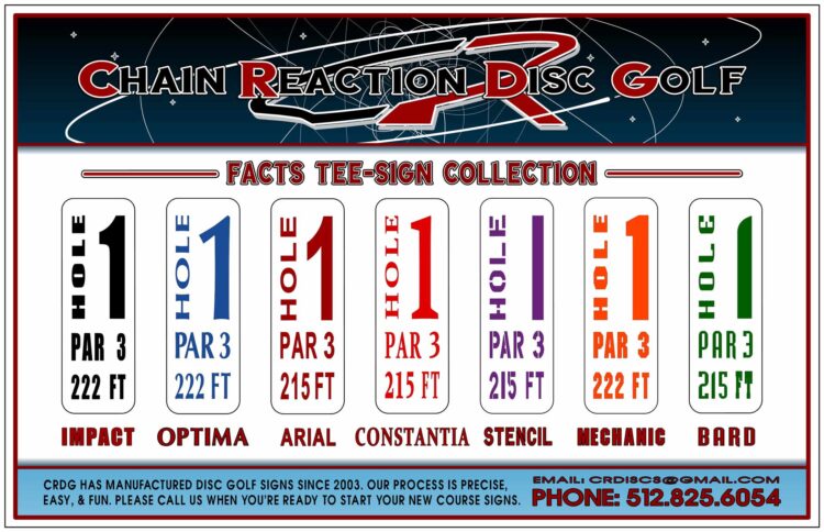 Chain Reaction Disc Golf Facts Tee Sign Feature Banner 2