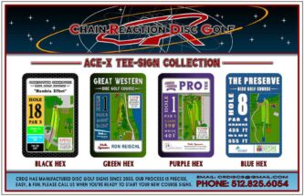 Chain Reaction Disc Golf Ace-X Tee Sign Feature Banner 2