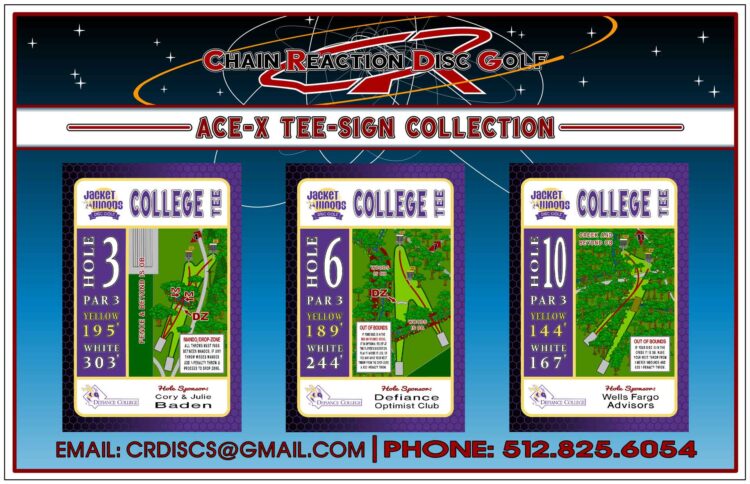 Chain Reaction Disc Golf Ace-X Tee Sign Hero Banner