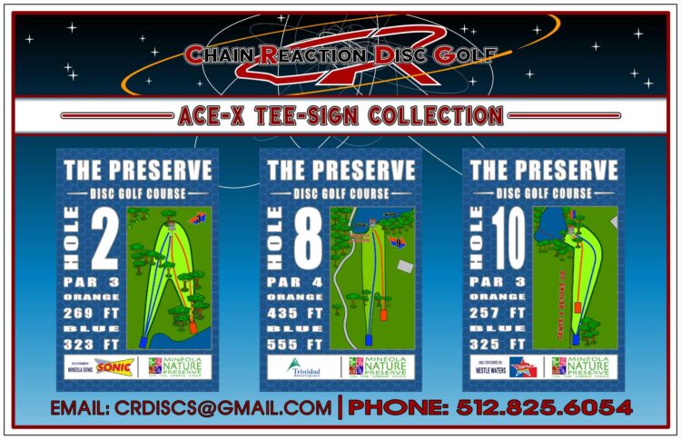 Chain Reaction Disc Golf Ace-X Tee Sign Hero Banner